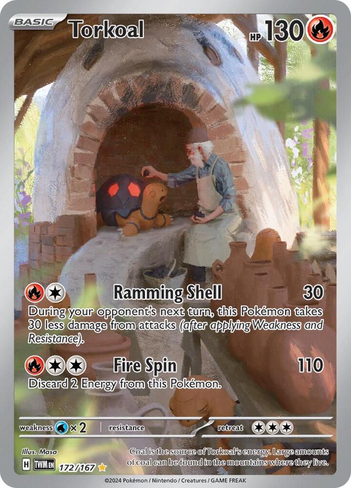 Torkoal - 172/167 - SV06: Twilight Masquerade - Illustration Rare - 172/167
