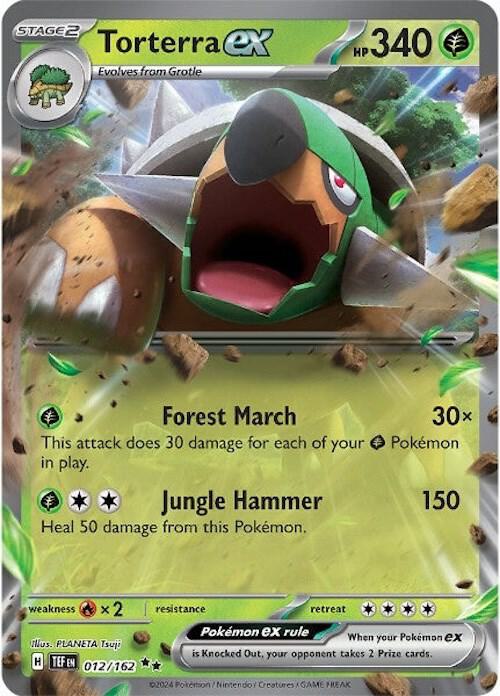 Torterra ex - 012/162 - SV05: Temporal Forces - Double Rare - 012/162