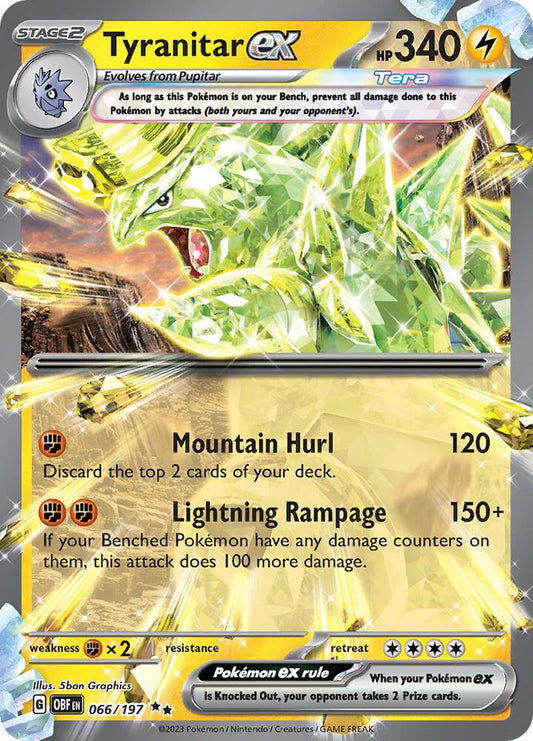 Tyranitar ex - SV03: Obsidian Flames - Double Rare - 066/197
