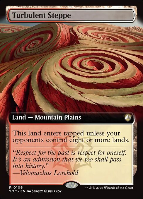 Turbulent Steppe (Extended Art) - Commander: Secrets of Strixhaven - R - 106