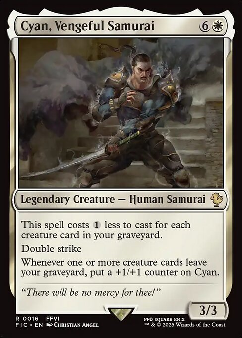 Cyan, Vengeful Samurai (Surge Foil) - Commander: FINAL FANTASY - R - 16