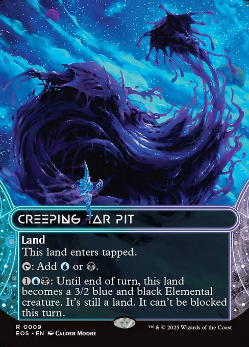 Creeping Tar Pit (0009) (Borderless) - Edge of Eternities: Stellar Sights - R - 9