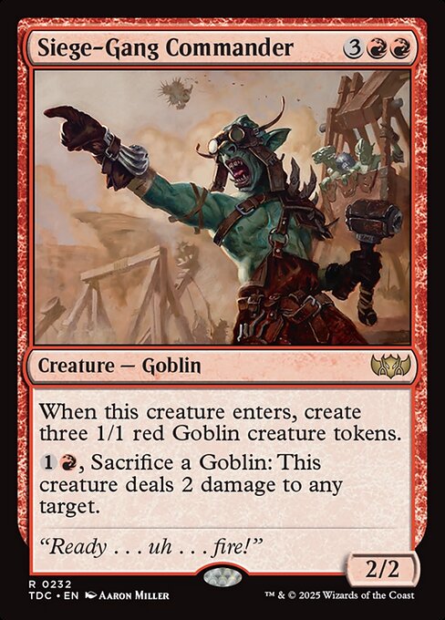 Siege-Gang Commander - Commander: Tarkir: Dragonstorm - R - 232