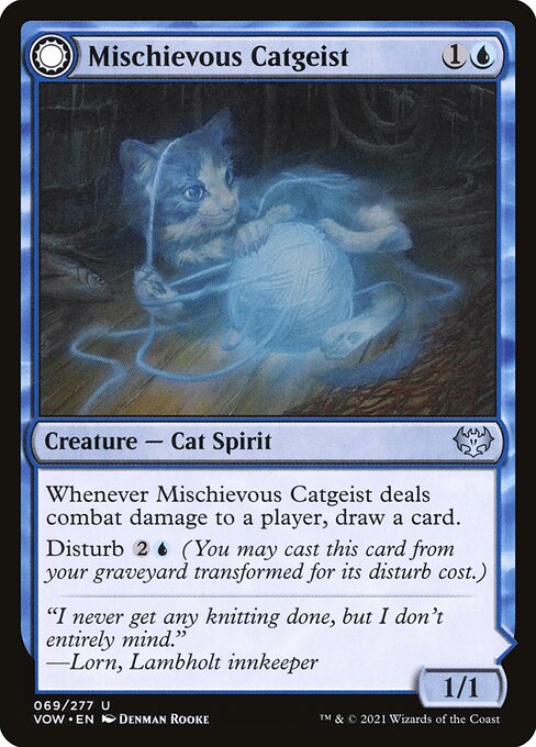 Mischievous Catgeist - Innistrad: Crimson Vow - U - 69