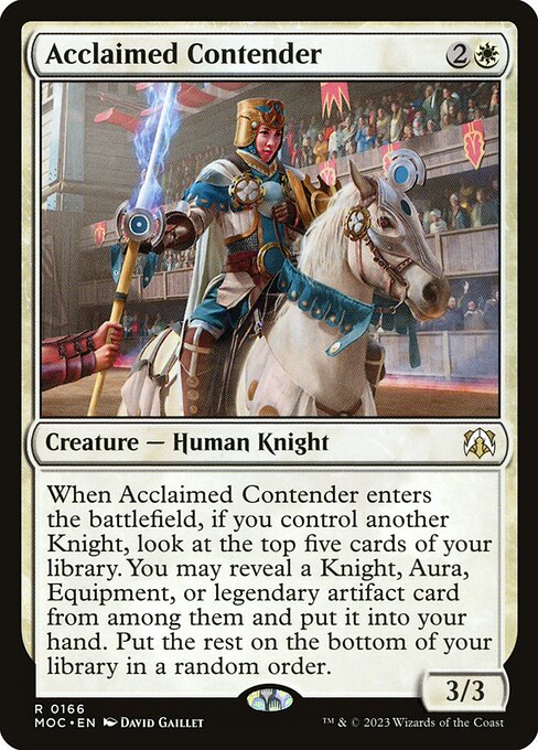 Acclaimed Contender - Commander: March of the Machine - R - 166