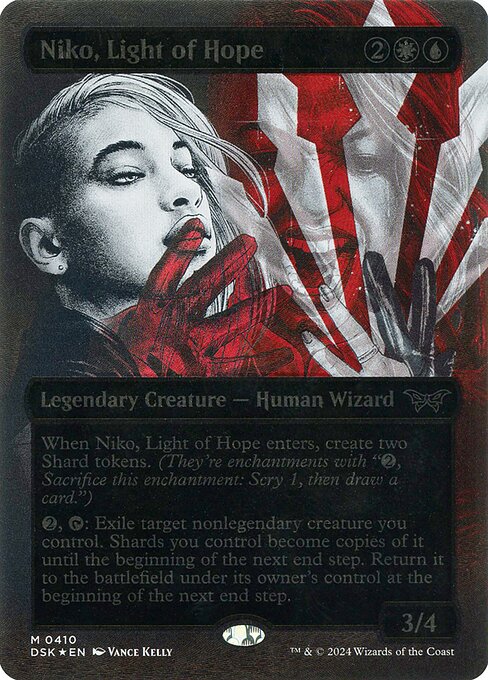 Niko, Light of Hope (Showcase) (Textured Foil) - Duskmourn: House of Horror - M - 410
