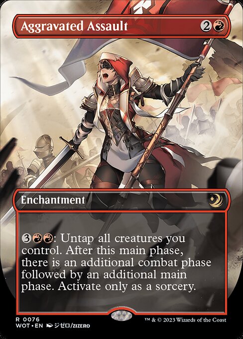 Aggravated Assault (Anime Borderless) - Wilds of Eldraine: Enchanting Tales - R - 76