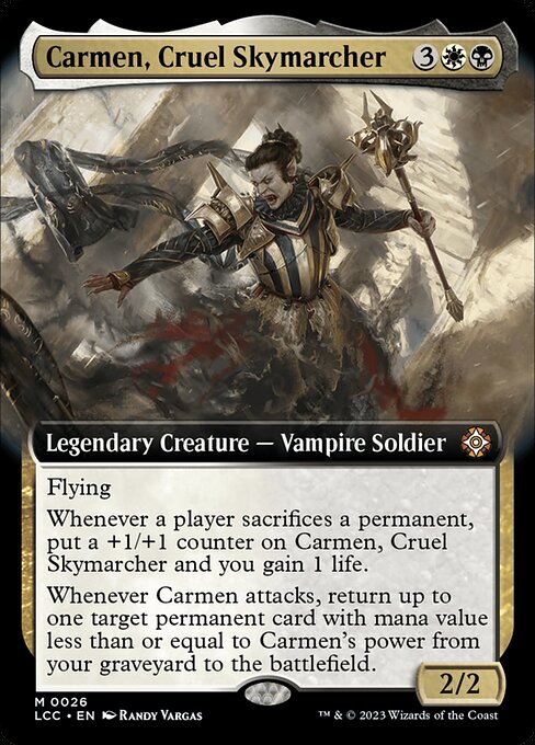 Carmen, Cruel Skymarcher (Extended Art) - Commander: The Lost Caverns of Ixalan - M - 26