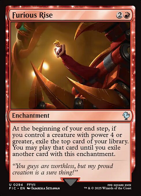 Furious Rise (Surge Foil) - Commander: FINAL FANTASY - U - 294