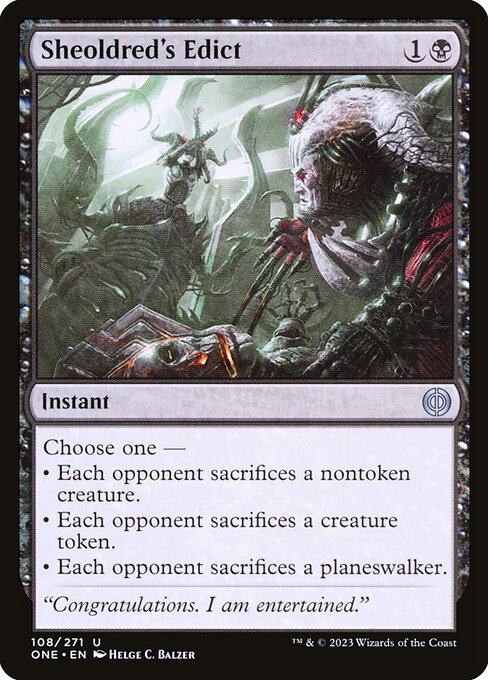 Sheoldred's Edict - Phyrexia: All Will Be One - U - 108