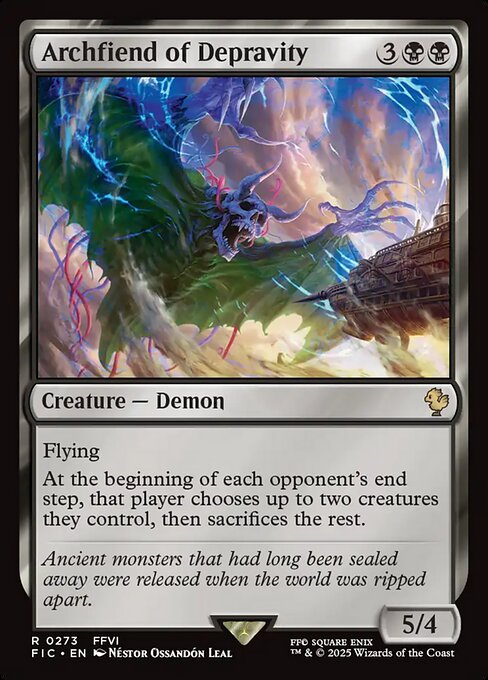 Archfiend of Depravity (Surge Foil) - Commander: FINAL FANTASY - R - 273