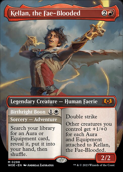 Kellan, the Fae-Blooded (Borderless) - Wilds of Eldraine - M - 298