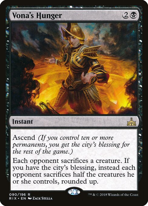 Vona's Hunger - Rivals of Ixalan - R - 90