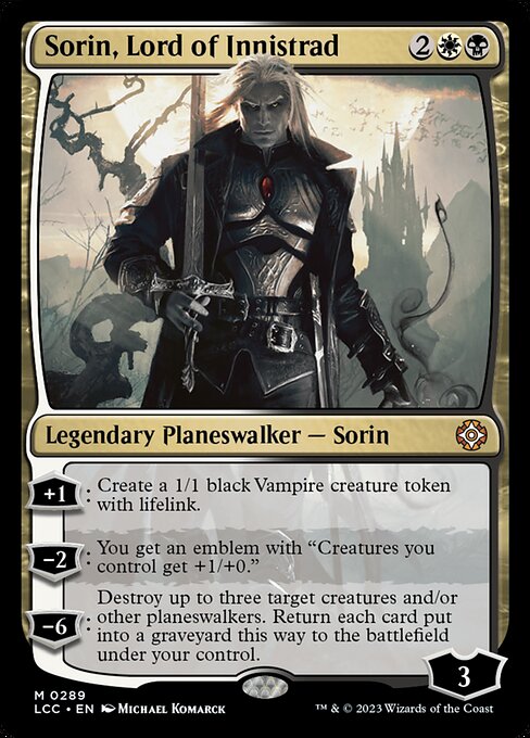 Sorin, Lord of Innistrad - Commander: The Lost Caverns of Ixalan - M - 289