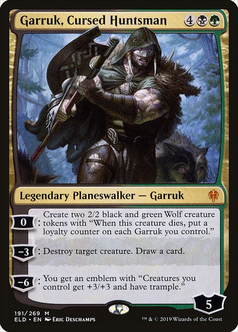 Garruk, Cursed Huntsman - Throne of Eldraine - M - 191