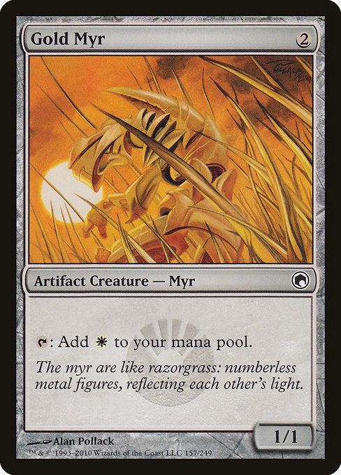 Gold Myr - Scars of Mirrodin - C - 157
