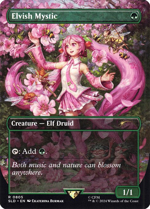 Elvish Mystic (0805) (Rainbow Foil) - Secret Lair Drop Series - R - 805