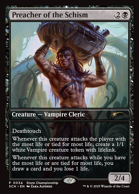 Preacher of the Schism - Game Day & Store Championship Promos - P - 34