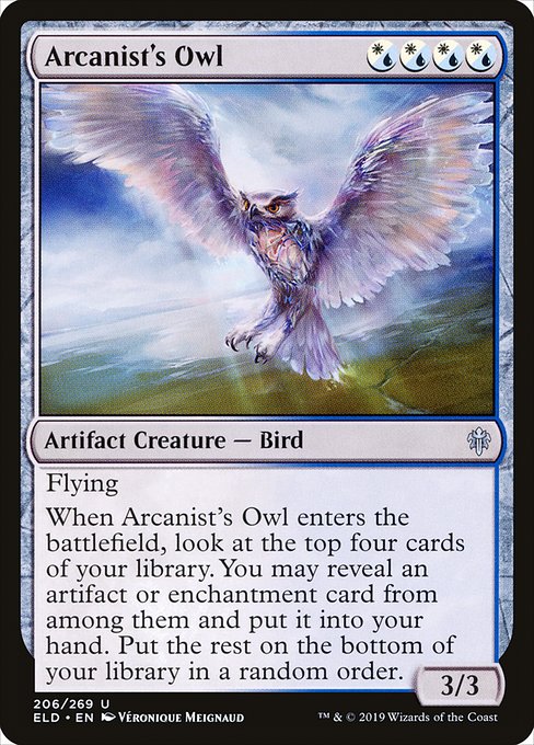Arcanist's Owl - Throne of Eldraine - U - 206
