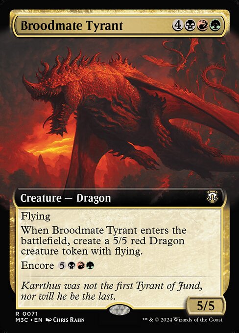 Broodmate Tyrant (Extended Art) - Commander: Modern Horizons 3 - R - 71