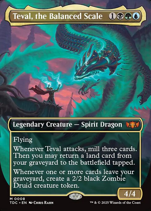 Teval, the Balanced Scale (Borderless) - Commander: Tarkir: Dragonstorm - M - 8