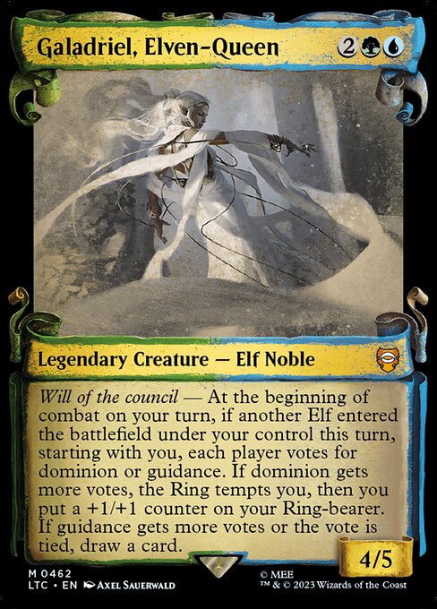 Galadriel, Elven-Queen (Showcase Scrolls) - Commander: The Lord of the Rings: Tales of Middle-earth - M - 462