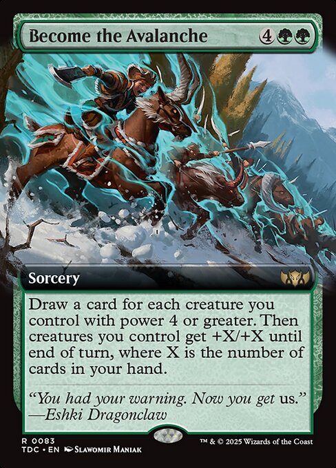 Become the Avalanche (Extended Art) - Commander: Tarkir: Dragonstorm - R - 83