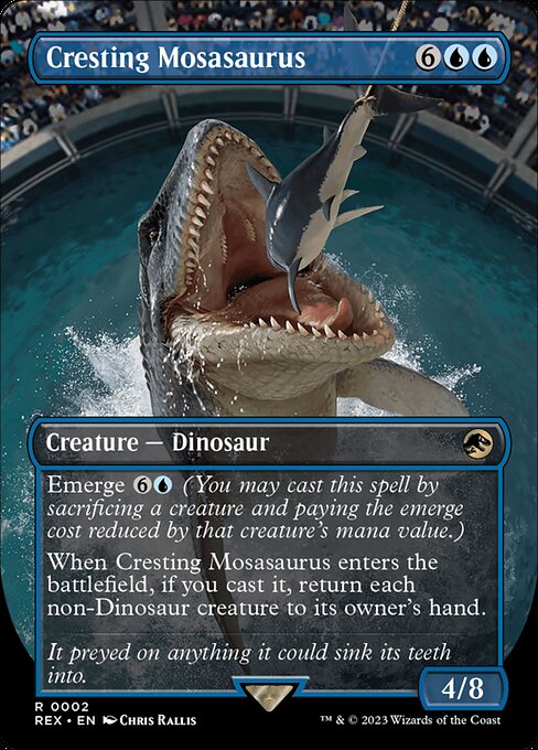 Cresting Mosasaurus (Borderless) - Universes Beyond: Jurassic World Collection - R - 2