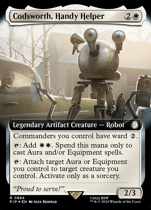 Codsworth, Handy Helper (Extended Art) (Surge Foil) - Universes Beyond: Fallout - R - 894