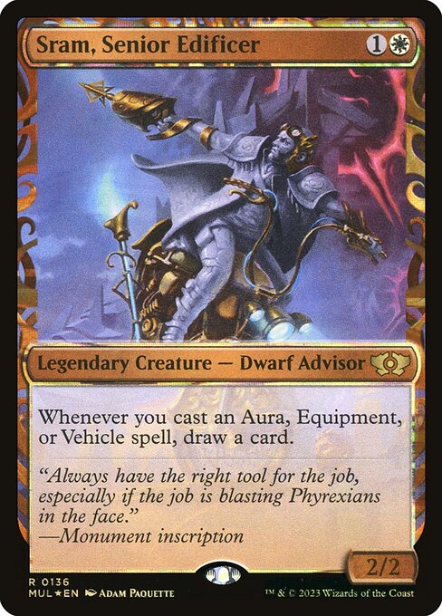 Sram, Senior Edificer (Halo Foil) - March of the Machine: Multiverse Legends - R - 136