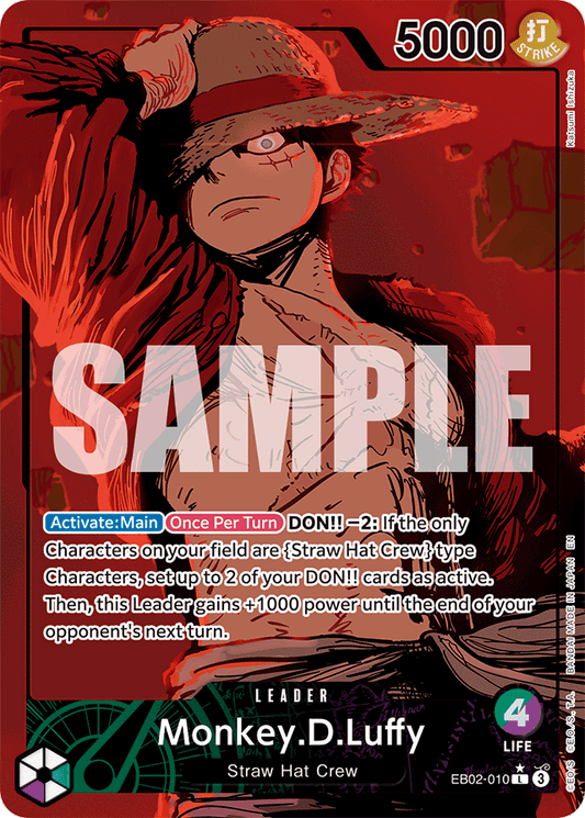 Monkey.D.Luffy (010) (Alternate Art) - Extra Booster: Anime 25th Collection - L - EB02-010