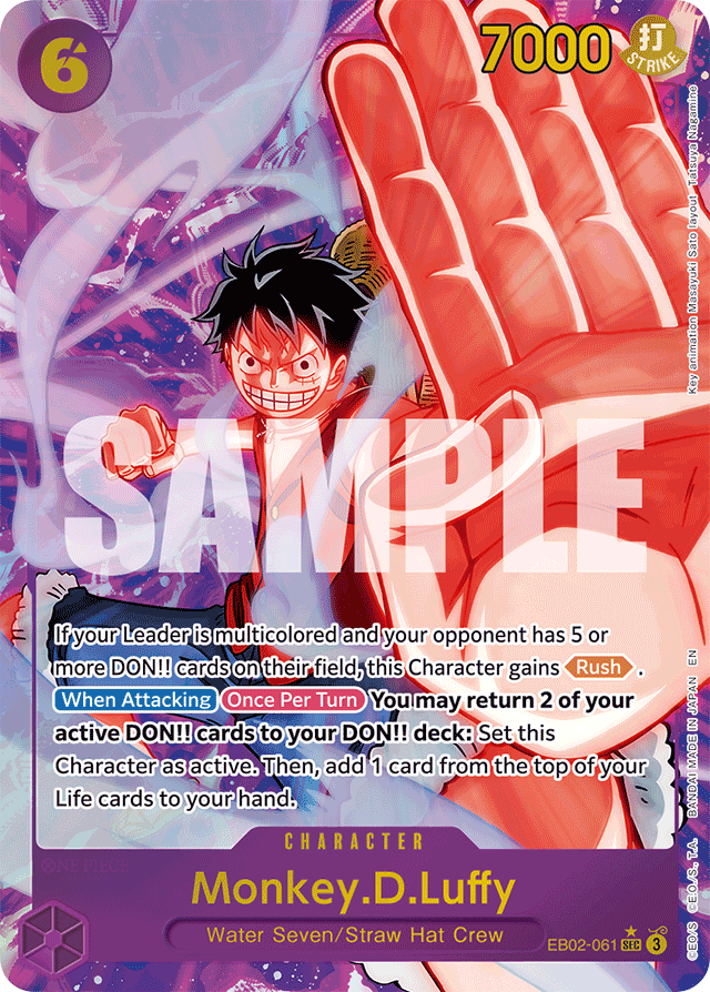 Monkey.D.Luffy (061) (Alternate Art) - Extra Booster: Anime 25th Collection - SEC - EB02-061