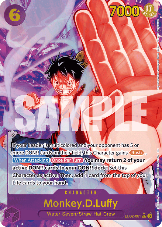 Monkey.D.Luffy (061) (Alternate Art) - Extra Booster: Anime 25th Collection - SEC - EB02-061