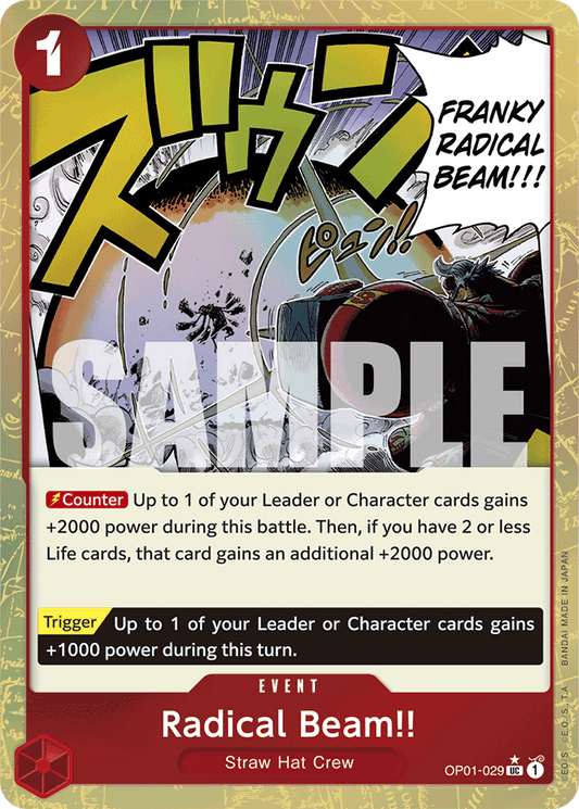 Radical Beam!! (Textured Foil) - Premium Booster -The Best- - UC - OP01-029