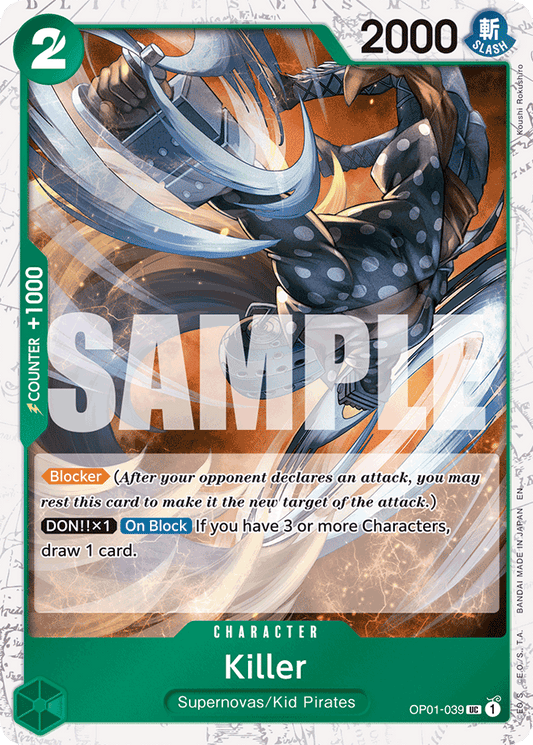Killer (Pirate Foil) - Premium Booster -The Best- Vol. 2 - UC - OP01-039