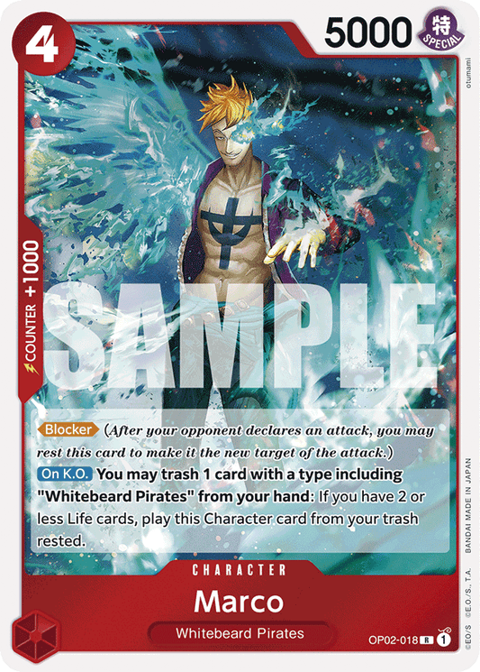 Marco (Reprint) - Premium Booster -The Best- - R - OP02-018