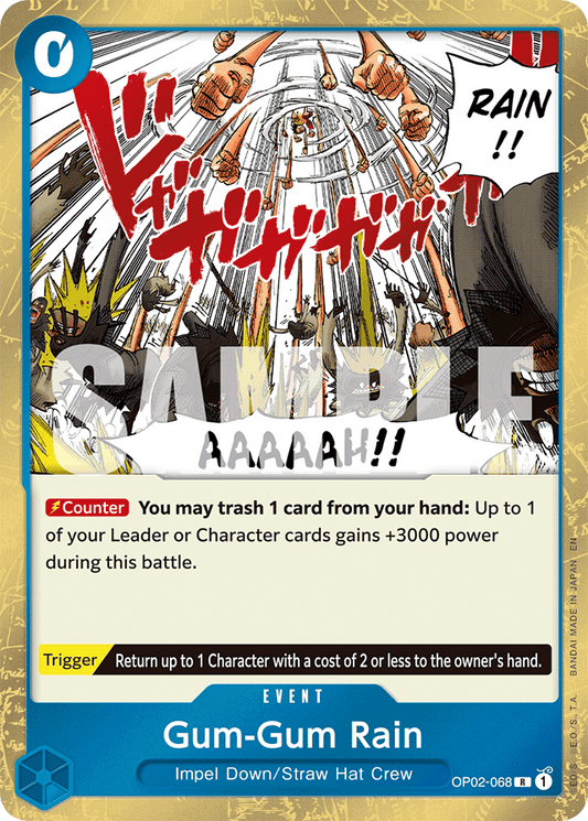 Gum-Gum Rain (Reprint) - Premium Booster -The Best- Vol. 2 - R - OP02-068