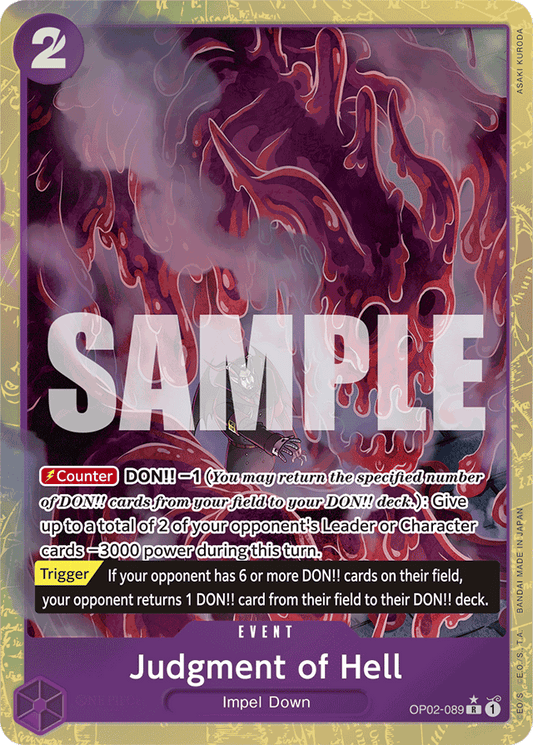 Judgment of Hell (Alternate Art) - Premium Booster -The Best- - R - OP02-089