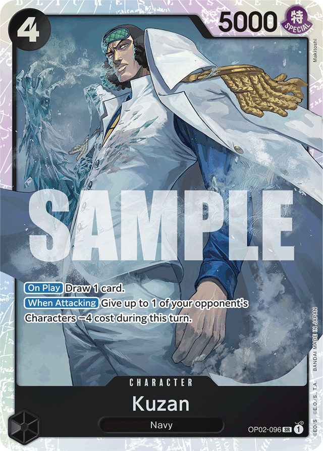 Kuzan (OP02-096) (Reprint) - Premium Booster -The Best- - SR - OP02-096
