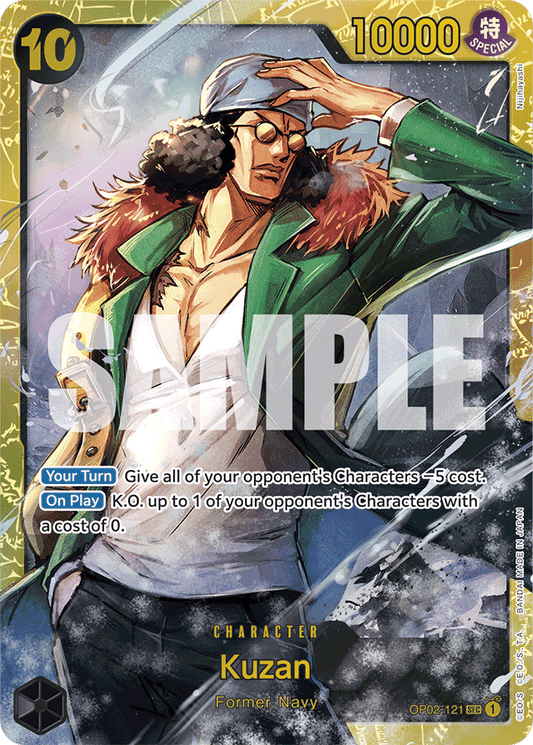 Kuzan (OP02-121) (Reprint) - Premium Booster -The Best- - SEC - OP02-121