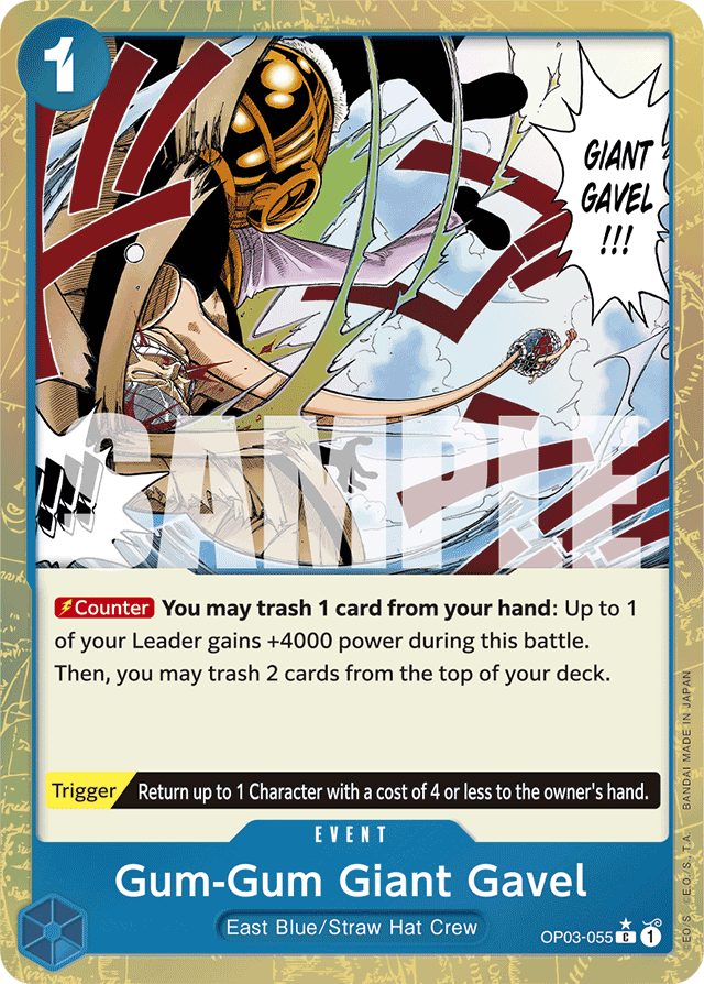 Gum-Gum Giant Gavel (Textured Foil) - Premium Booster -The Best- - C - OP03-055