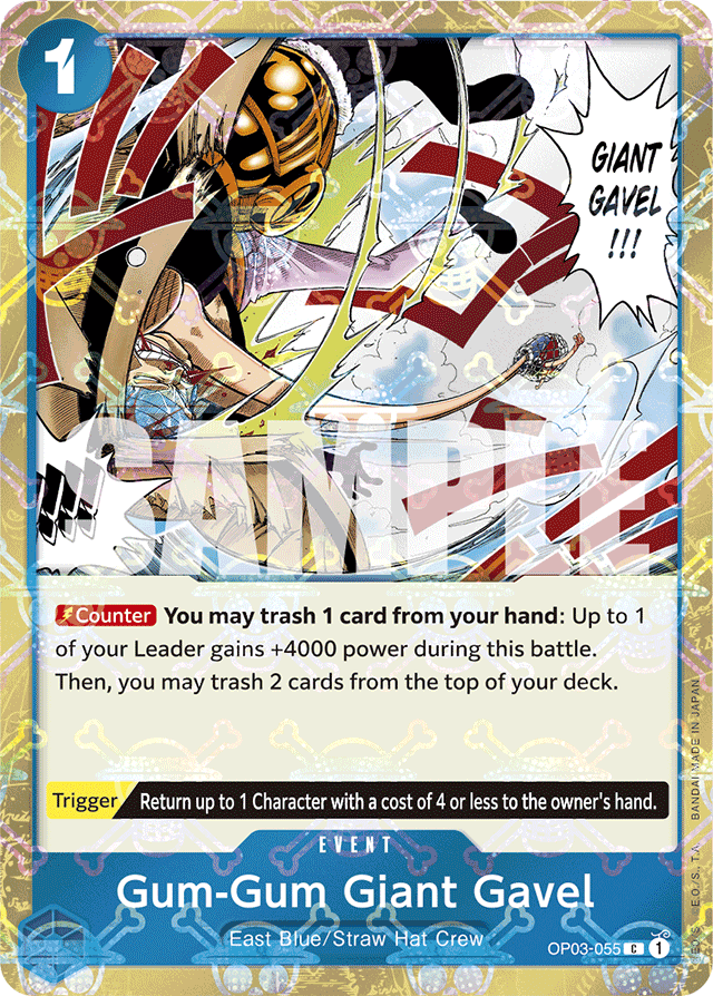 Gum-Gum Giant Gavel (Jolly Roger Foil) - Premium Booster -The Best- - C - OP03-055