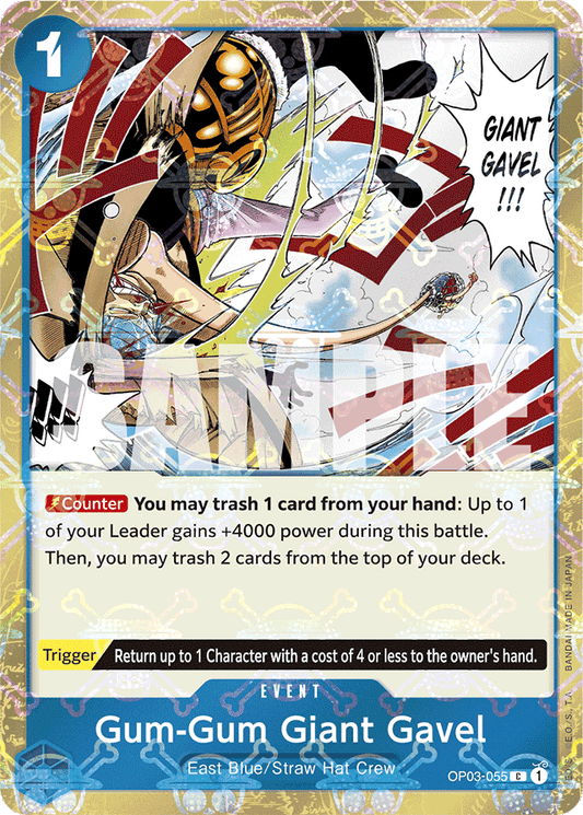Gum-Gum Giant Gavel (Jolly Roger Foil) - Premium Booster -The Best- - C - OP03-055