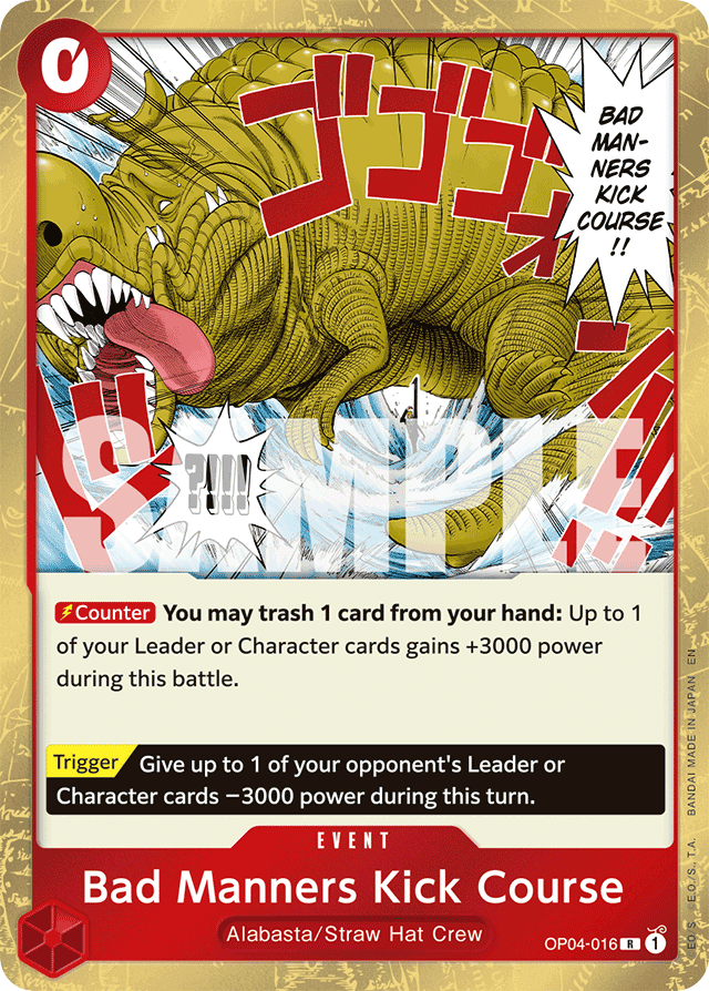 Bad Manners Kick Course (Reprint) - Premium Booster -The Best- Vol. 2 - R - OP04-016