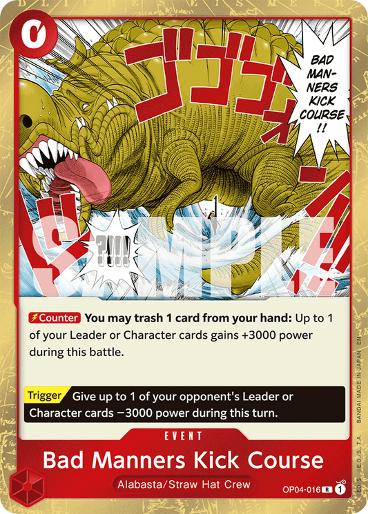 Bad Manners Kick Course (Reprint) - Premium Booster -The Best- Vol. 2 - R - OP04-016