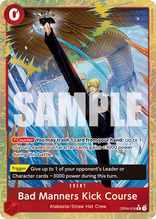 Bad Manners Kick Course (Alternate Art) - Premium Booster -The Best- Vol. 2 - R - OP04-016