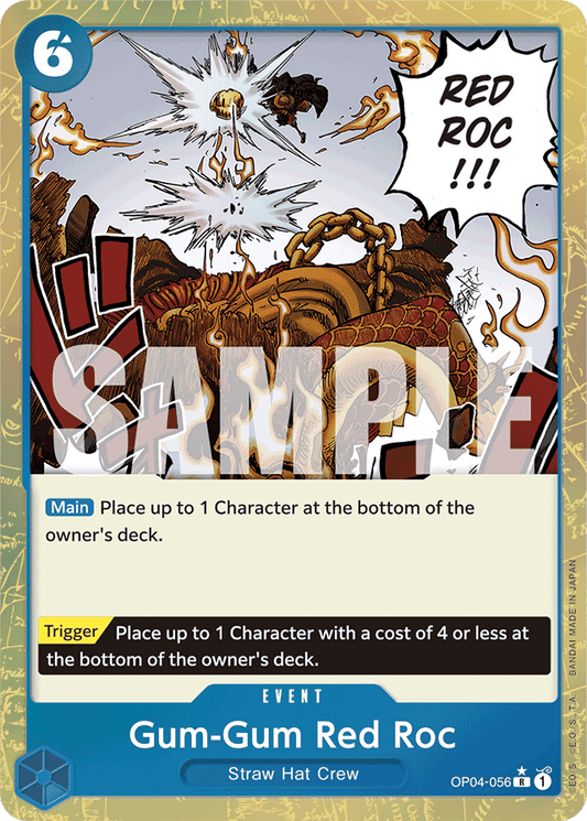 Gum-Gum Red Roc (Textured Foil) - Premium Booster -The Best- - R - OP04-056
