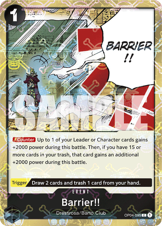 Barrier!! (Jolly Roger Foil) - Premium Booster -The Best- - C - OP04-095