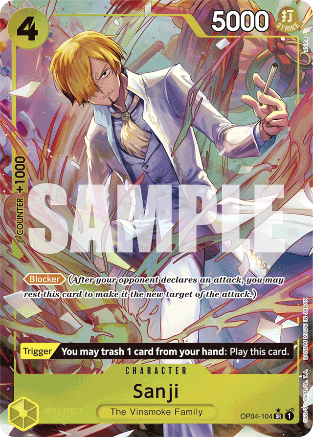 Sanji (OP04-104) (Alternate Art) - Premium Booster -The Best- - SR - OP04-104