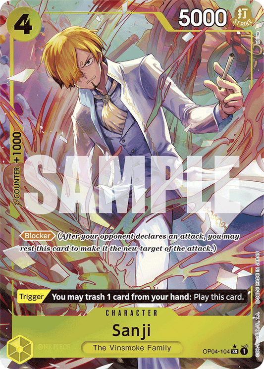 Sanji (OP04-104) (Alternate Art) - Premium Booster -The Best- - SR - OP04-104
